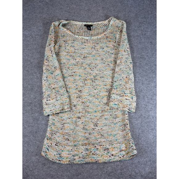 BCBGMAXAZRIA Long Sleeve Knit Sweater Dress Womens Large Multicolor Acrylic - Picture 1 of 4